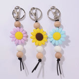 Bead Keychain Flower Charm Bracelet Mother's Day Gift