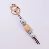 Bead Keychain Flower Charm Bracelet Mother's Day Gift