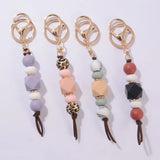Bead Keychain Flower Charm Bracelet Mother's Day Gift