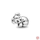 Silver 925 Koala Turtle Snake Bead Dangle Charm Pendant for Bracelet