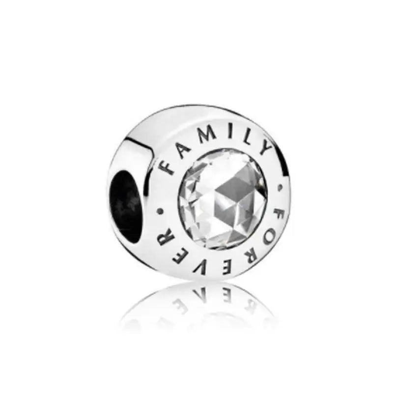 925 Silver Sparkling Heart Charm Bead for Bracelet DIY Jewelry