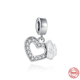 Silver 925 Stethoscope Pendant Nurse Cap Charm Bead for Bracelet DIY Jewelry