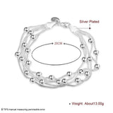 925 Silver Snake Chain Bracelet for Women 7 inch