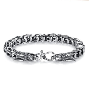Retro Thai Silver Bracelet Double Collar Domineering Style Personality