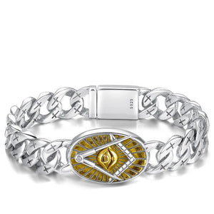 Silver Bracelet Male Domineering Eye of God Thai Silver Jewelry
