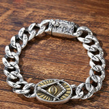 Silver Bracelet Male Domineering Eye of God Thai Silver Jewelry