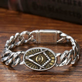 Silver Bracelet Male Eye of God Thai Silver Jewelry