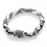 Vintage Punk High Polished Silver Bracelet Men