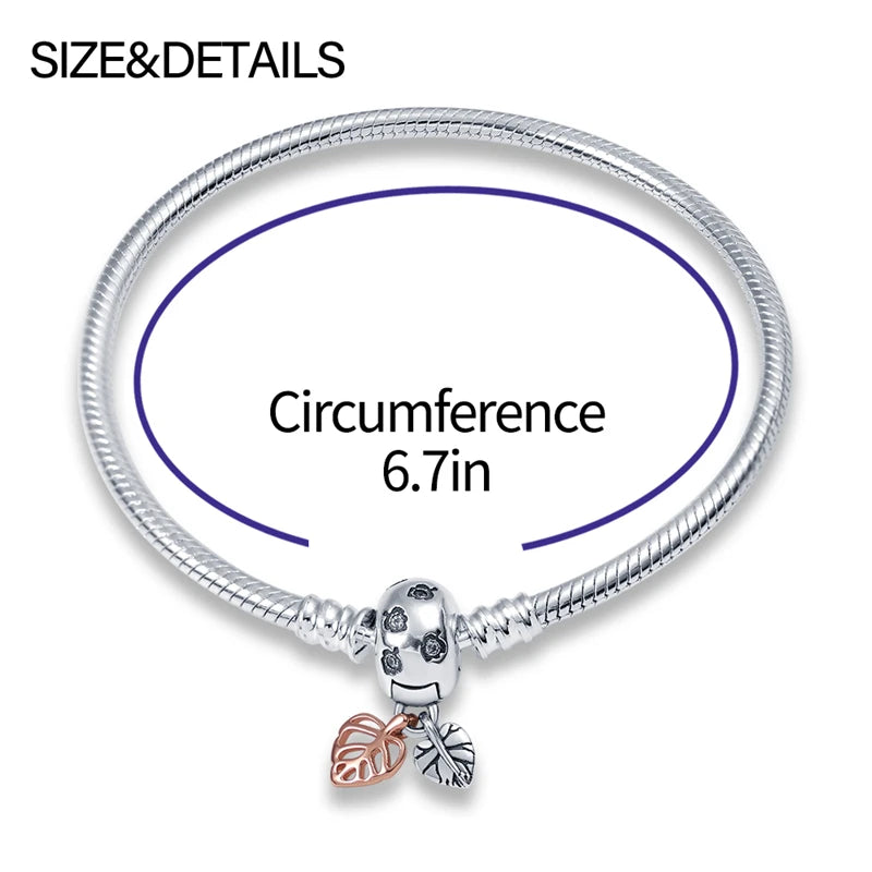 Silver Bead Closure Bracelet for Women