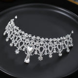 Silver Crystal Diadems For Women Wedding Tiaras Crowns Rhinestone Hair Ornaments