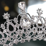 Silver Crystal Diadems For Women Wedding Tiaras Crowns Rhinestone Hair Ornaments