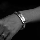 Silver Cuban Men's Bracelet Thick Heavy Solid Chain