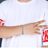 Men's Silver Dragon Bracelet Retro Keel Street Chain