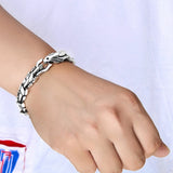 Men's Silver Dragon Bracelet Retro Keel Street Chain