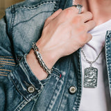 Silver Dragon Men Bracelet Street Jewelry Accessory