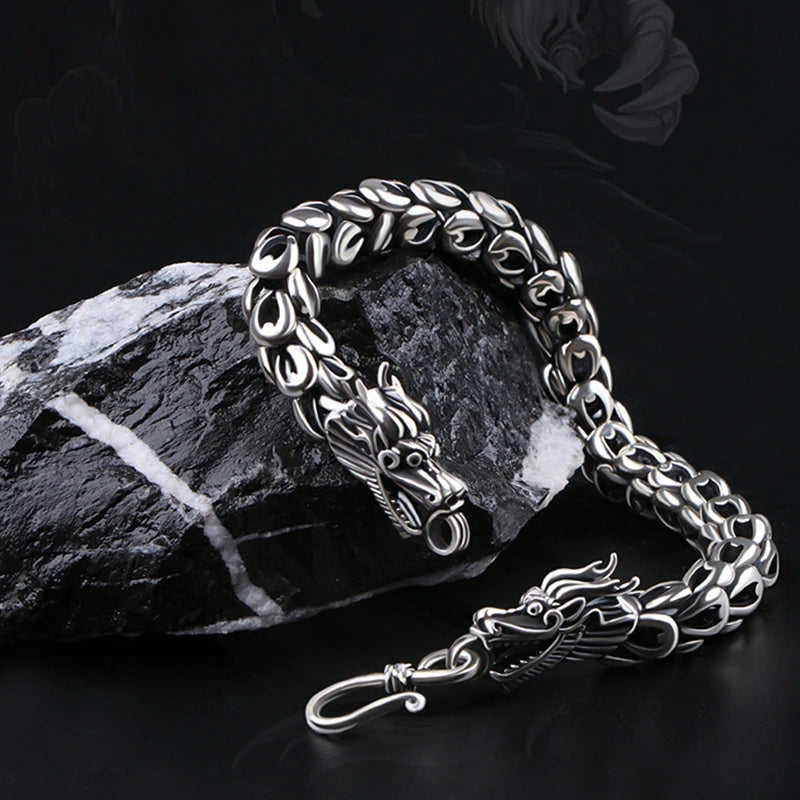 Silver Faucet Bracelet Rough Retro Couple Jewelry Accessory