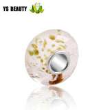 Silver Foil Silk Zircon Glass Bead 925 Silver Bracelet