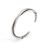 Silver Twisted Wire Bracelet Retro Men's Jewelry