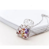 925 Sterling Silver Cage Pendant for DIY Pearl Necklace