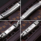 Men's Peace Pattern Bracelet Retro Hipster Buckle Chain Gift Jewelry