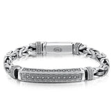 Silver Peace Pattern Bracelet Retro Hipster Chain Gift Jewelry