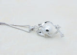 Women's 925 Sterling Silver Necklace Zircon Pendant Clavicle Chain