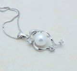Women's 925 Sterling Silver Necklace Zircon Pendant Clavicle Chain