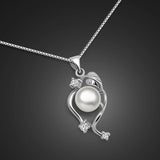 Women's 925 Sterling Silver Necklace Zircon Pendant Clavicle Chain