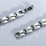 Silver Light Small Watch Chain Bracelet for Men