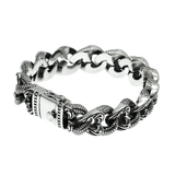 Silver Men Bracelet Thick Style Chinese Domineering Creative Gift