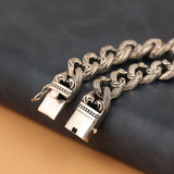 Silver Men Bracelet Thick Style Chinese Domineering Creative Gift