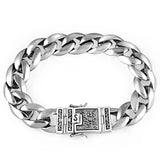 Silver Men's Bracelet Glossy Men's Chain Domineering Retro Personality