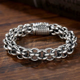 Silver Men's Bracelet Retro Popcorn Chain Boyfriend Accessories