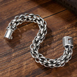 Silver Men's Bracelet Retro Popcorn Chain
