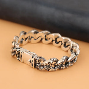 Silver Men's Bracelet Thick Style Retro Domineering Personality Creative Gift