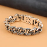 Silver Men's Thick Style Retro Domineering Tank Chain Bracelet