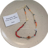 Heart Beaded Necklace Crystal Stone Collarbone Chain Jewelry Y2k Hip-hop Girl