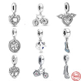 Silver Key Life Tree Charm S925 Bracelet Charms Beads DIY Jewelry