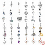 Silver Key Life Tree Charm S925 Bracelet Charms Beads DIY Jewelry