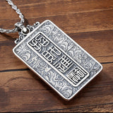 Silver Pixiu Pendant Men Lucky Transfer Amulet Chinese Retro Necklace