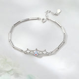 Moonstone Couple Bracelets Silver Plated Knight And Princess Classic
