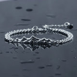 Silver Plated Bracelet Personality Mountains Couple Bracelets Women Men