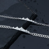 Silver Plated Bracelet Personality Mountains Couple Bracelets Women Men