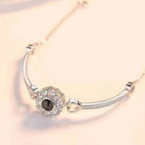 Personalized Circle Photo Bracelet Couple Jewelry Gift Women