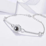 Personalized Circle Photo Bracelet Couple Jewelry Gift Women
