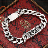 Silver Whip Chain Bracelet Men Retro Jewelry
