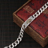 Silver Whip Chain Bracelet Men Retro Jewelry
