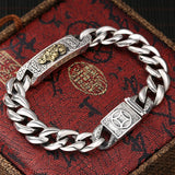 Men's Silver Horse Whip Chain Bracelet Retro Jewelry