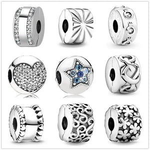 925 Silver Crown O Clip Charm Bead for Bracelet Jewelry DIY