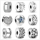 925 Silver Crown O Clip Charm Bead for Bracelet Jewelry DIY